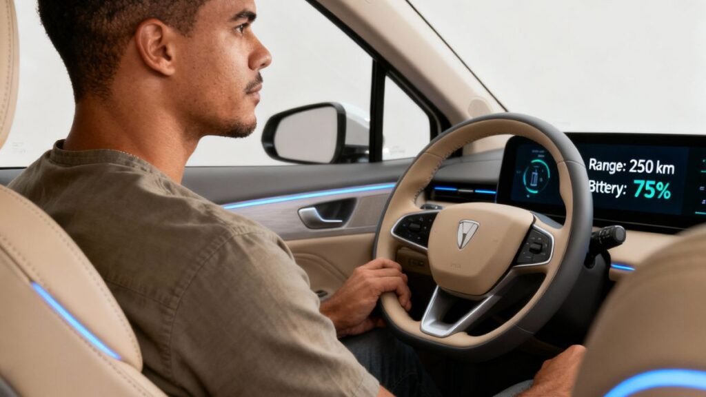 autonomia de um carro elétrico motorista