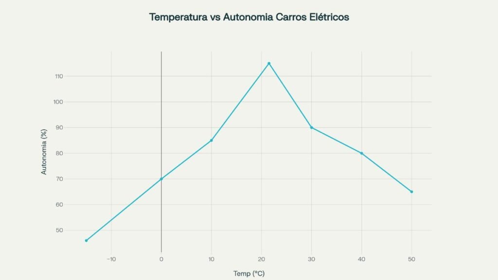 autonomia de um carro elétrico temperatura