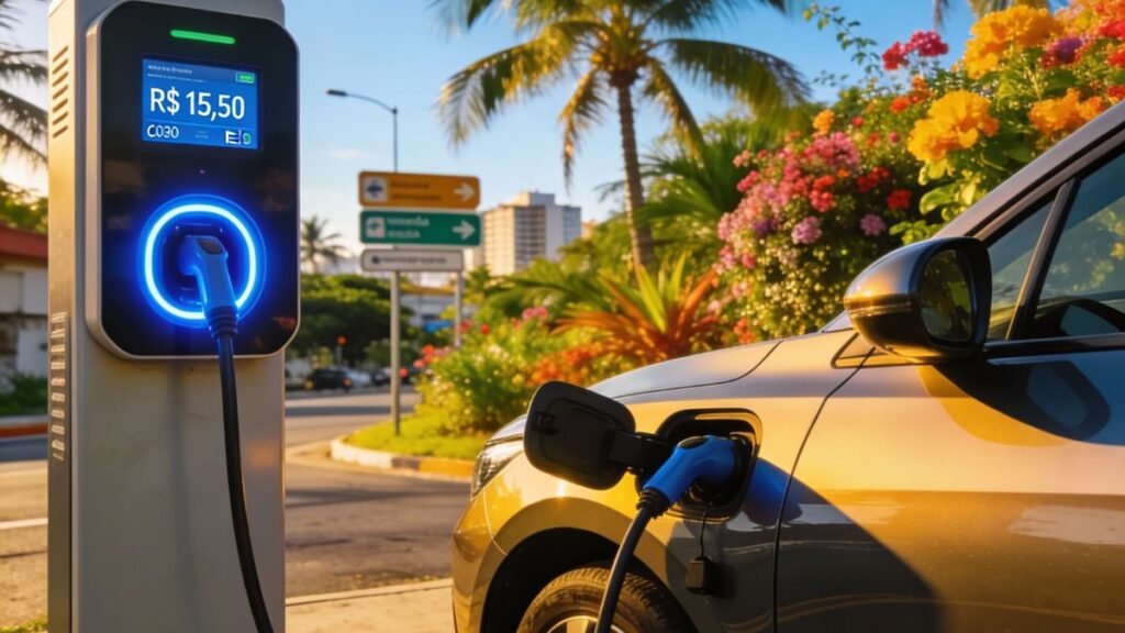 quanto custa carregar um carro elétrico no posto rua