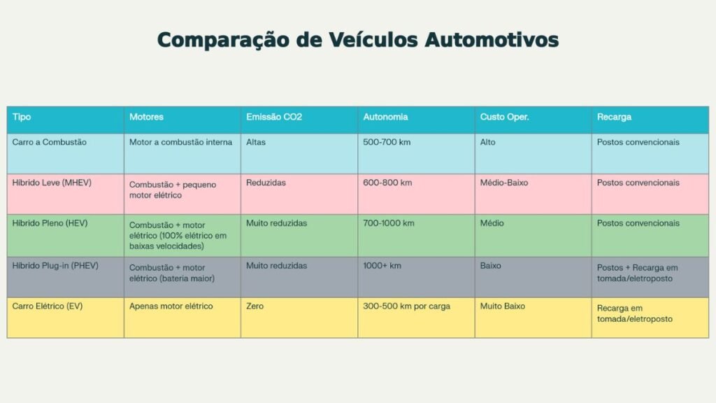 carro hibrido o que é tabela